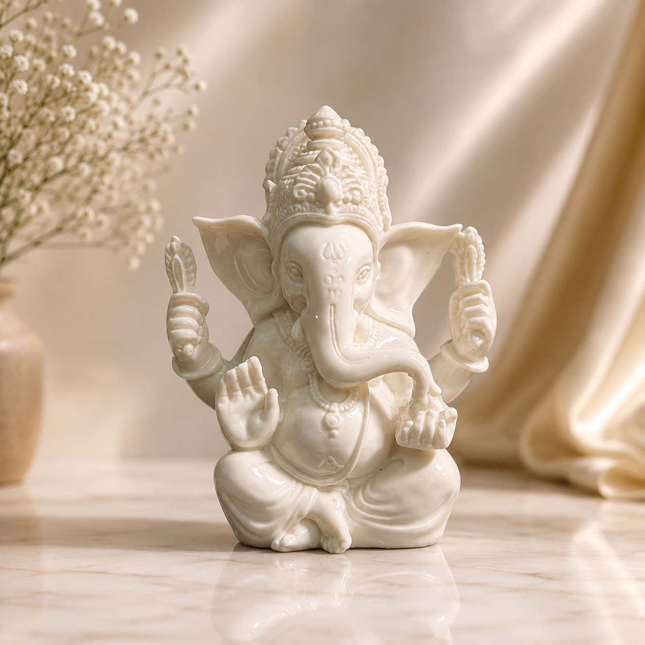 Ganesh Statue(White) CF_015