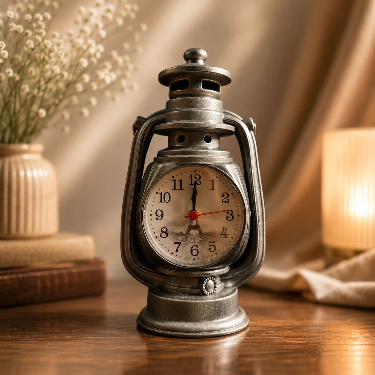 Vintage Lantern-Style Decorative Clock